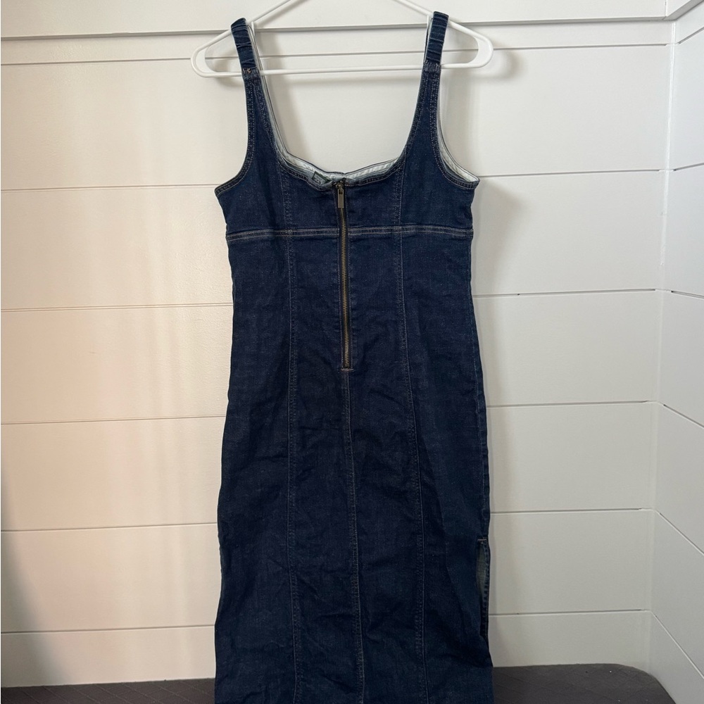Wild Fable Dark Blue Denim Overall Dress, Women’s M - Picture 5 of 7